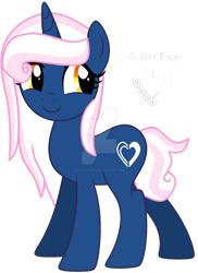 Size: 1280x1755 | Tagged: safe, artist:hate-love12, imported from derpibooru, oc, oc only, oc:cotton drop, pony, unicorn, deviantart watermark, female, magical lesbian spawn, mare, obtrusive watermark, offspring, parent:bon bon, parent:lyra heartstrings, parents:lyrabon, simple background, solo, transparent background, watermark