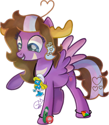 Size: 826x948 | Tagged: safe, artist:greenmarta, imported from derpibooru, oc, oc only, pegasus, pony, crossover, lego, mixels, simple background, smurfs, solo, transparent background, veggietales