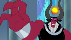 Size: 1920x1080 | Tagged: safe, imported from derpibooru, screencap, lord tirek, centaur, the ending of the end, grabbing, grin, magic, male, out of context, reaching, smiling, solo