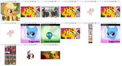 Size: 1517x832 | Tagged: safe, applejack, discord, moondancer, sci-twi, sunset shimmer, trixie, twilight sparkle, oc, parasprite, derpibooru, meta