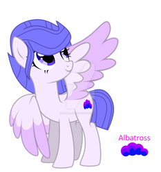 Size: 1280x1372 | Tagged: safe, artist:hate-love12, imported from derpibooru, oc, oc only, oc:albatross, pegasus, pony, female, mare, simple background, solo, transparent background, two toned wings, wings