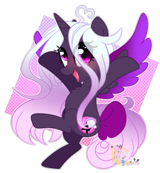 Size: 2048x2208 | Tagged: safe, artist:2pandita, imported from derpibooru, oc, oc only, oc:hatsune dailyn, alicorn, pony, female, mare, simple background, solo, transparent background, two toned wings, wings