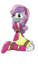 Size: 1399x2633 | Tagged: safe, artist:nivek15, edit, imported from derpibooru, sweetie belle, equestria girls, background removed, bondage, bound and gagged, gag, kidnapped, rope, rope bondage, simple background, solo, tape, tape gag, tied up, transparent background