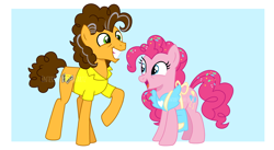 Size: 3372x1852 | Tagged: safe, artist:interstellar-quartz, imported from derpibooru, cheese sandwich, pinkie pie, pony, apron, cheesepie, clothes, female, male, older, shipping, straight