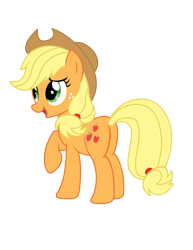 Size: 1488x1925 | Tagged: safe, artist:third uncle, artist:three uncle, imported from derpibooru, applejack, earth pony, pony, brotherhooves social, applebutt, applejack's hat, butt, cowboy hat, cute, female, hat, jackabetes, mare, plot, simple background, transparent background