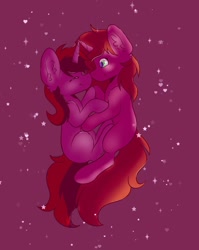 Size: 1280x1606 | Tagged: safe, artist:shadowmlp, imported from derpibooru, oc, oc only, oc:lanaia, oc:listfia, pony, unicorn, blank flank, eyelashes, eyes closed, female, filly, heart, holding hooves, horn, siblings, sisters, smiling, space, sparkle, stars, twins, two toned mane, two toned tail