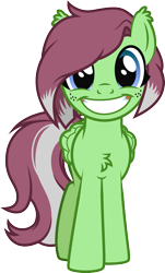 Size: 1303x2158 | Tagged: safe, artist:lightning stripe, derpibooru exclusive, imported from derpibooru, oc, oc only, oc:watermelon success, pegasus, pony, big grin, blue eyes, chest fluff, commission, cute, cutie mark, ear fluff, female, freckles, front view, grin, looking at you, mare, ocbetes, red mane, show accurate, simple background, smiling, solo, transparent background, two toned mane, two toned tail, vector, wide grin