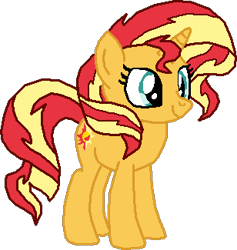 Size: 308x325 | Tagged: safe, artist:theinflater19, imported from derpibooru, sunset shimmer, pony, unicorn, imminent inflation, simple background, solo, transparent background