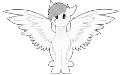 Size: 3114x1926 | Tagged: safe, artist:toptian, imported from derpibooru, oc, oc only, oc:light knight, pegasus, pony, pegasus oc, simple background, solo, spread wings, white background, wings