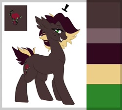 Size: 544x494 | Tagged: safe, artist:helemaranth, imported from derpibooru, oc, oc only, earth pony, pony, earth pony oc, eye scar, grin, hat, male, reference sheet, scar, smiling, solo, stallion, top hat