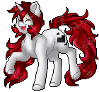 Size: 140x130 | Tagged: safe, artist:silentwolf-oficial, imported from derpibooru, oc, oc only, pony, unicorn, :p, colored hooves, horn, one eye closed, open mouth, pixel art, simple background, solo, tongue out, transparent background, unicorn oc, wink