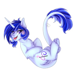 Size: 4000x4000 | Tagged: safe, artist:kristelchan-oficial, imported from derpibooru, oc, oc only, oc:silent wolf, pony, unicorn, horn, leonine tail, open mouth, simple background, smiling, solo, speedpaint available, transparent background, unicorn oc