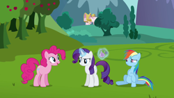 Size: 1280x720 | Tagged: safe, imported from derpibooru, screencap, pinkie pie, rainbow dash, rarity, earth pony, pegasus, pony, unicorn, keep calm and flutter on, female, mare, perfume