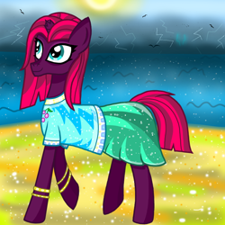 Size: 800x800 | Tagged: safe, artist:katya, imported from derpibooru, tempest shadow, pony, unicorn, solo, storm