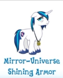 Size: 256x315 | Tagged: safe, imported from derpibooru, screencap, shining armor, pony, unicorn, floppy ears, game screencap, gameloft, male, mirror universe, sad, simple background, solo, stallion, white background