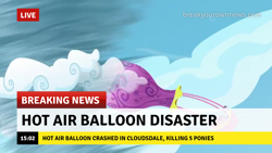 Size: 1280x720 | Tagged: safe, edit, edited screencap, imported from derpibooru, screencap, wonderbolts academy, bad end, break your own news, breaking news, hot air balloon, implied death, twinkling balloon