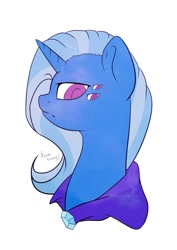 Size: 571x807 | Tagged: safe, artist:kebchach, imported from derpibooru, trixie, pony, unicorn, bust, colored pupils, extra eyes, profile, simple background, solo, white background
