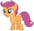 Size: 2551x2350 | Tagged: safe, artist:tardifice, imported from derpibooru, scootaloo, pegasus, pony, blank flank, cute, cutealoo, female, filly, foal, open mouth, raised hoof, simple background, solo, transparent background, vector