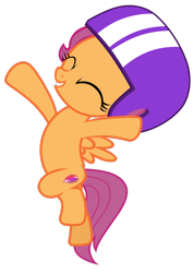 Size: 2059x2912 | Tagged: safe, artist:tardifice, imported from derpibooru, scootaloo, pegasus, pony, forever filly, bipedal, cutie mark, eyes closed, female, filly, helmet, high res, simple background, solo, the cmc's cutie marks, transparent background, vector