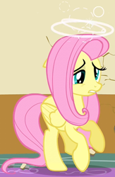Size: 364x560 | Tagged: safe, imported from derpibooru, screencap, fluttershy, pegasus, pony, party of one, circling stars, cropped, dizzy, female, mare