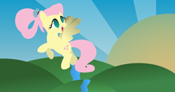 Size: 4096x2160 | Tagged: safe, artist:thunder-blur, imported from derpibooru, fluttershy, pegasus, pony, future fluttershy, lineless, older, older fluttershy, simple, solo
