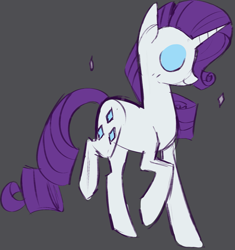 Size: 1363x1450 | Tagged: safe, artist:overthemaginot, imported from derpibooru, rarity, pony, unicorn, colored, colored sketch, eyes closed, female, mare, sketch, sparkles, walking