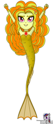 Size: 1500x3500 | Tagged: safe, artist:intelmax89, imported from derpibooru, adagio dazzle, siren, equestria girls, bare shoulders, clothes, cutie mark accessory, gem, gloves, jewelry, mermaid tail, necklace, simple background, siren gem, sleeveless, solo, strapless, transparent background