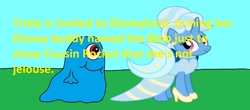 Size: 1280x565 | Tagged: safe, alternate version, artist:disneyponyfan, imported from derpibooru, trixie, goo, make new friends but keep discord, 1000 hours in ms paint, engrish, misspelling, parody, wat