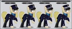 Size: 1280x512 | Tagged: safe, artist:brony-works, imported from derpibooru, earth pony, pony, clothes, female, mare, solo, sweden, uniform