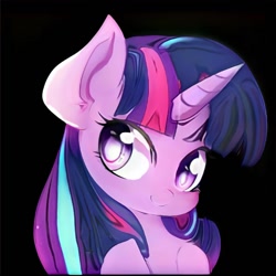 Size: 1024x1024 | Tagged: safe, artist:thisponydoesnotexist, imported from derpibooru, oc, pony, semi-anthro, ai content, ai generated, bust, generator:thisponydoesnotexist, neural network, not starlight glimmer, not twilight sparkle, portrait, solo