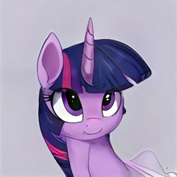 Size: 1024x1024 | Tagged: safe, artist:thisponydoesnotexist, imported from derpibooru, twilight sparkle, oc, pony, ai content, ai generated, bust, generator:thisponydoesnotexist, neural network, not twilight sparkle, portrait, solo