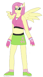 Size: 964x1739 | Tagged: safe, artist:mlp-headstrong, imported from derpibooru, fluttershy, equestria girls, clothes, exeron fighters, exeron gloves, exeron outfit, female, fingerless gloves, gloves, ponied up, shoes, simple background, solo, transparent background, wings