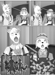 Size: 2833x3864 | Tagged: safe, imported from derpibooru, oc, oc:dr. wolf, anthro, :o, analysis, analysis anarchy, analysis bronies, anthro oc, clone, clones, code lyoko, devirtualization, engineer, looking up, manga, manga style, medic, monochrome, not pony related, open mouth, surprised, team fortress 2, tf2 analysis anarchy, wireframe