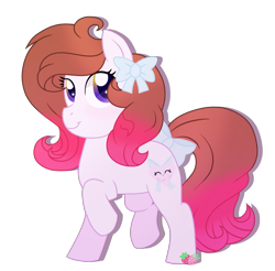 Size: 1524x1501 | Tagged: safe, artist:strawberry-spritz, imported from derpibooru, oc, oc only, oc:rima kaki, earth pony, pony, bow, female, mare, simple background, solo, tail bow, transparent background