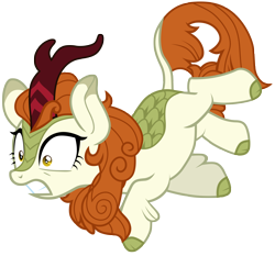 Size: 7500x7000 | Tagged: safe, artist:tardifice, imported from derpibooru, autumn blaze, kirin, sounds of silence, absurd resolution, falling, female, shrunken pupils, simple background, solo, transparent background, vector