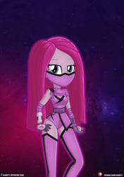 Size: 1500x2125 | Tagged: safe, artist:dieart77, imported from derpibooru, pinkie pie, equestria girls, bedroom eyes, breasts, cleavage, clothes, commission, cosplay, costume, crossover, looking at you, mileena, mortal kombat, mortal kombat 11, pinkamena diane pie