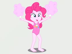 Size: 2048x1536 | Tagged: safe, artist:draymanor57, imported from derpibooru, pinkie pie, equestria girls, age regression, clothes, one-piece swimsuit, pink swimsuit, swimsuit, young, younger