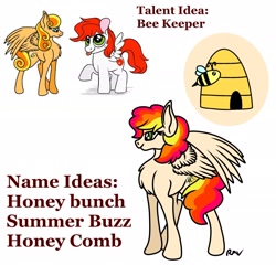 Size: 1920x1920 | Tagged: safe, artist:morion87, imported from derpibooru, oc, oc only, oc:honey comb, oc:honeybuzz, oc:pearl rose, pegasus, pony, magical lesbian spawn, oc x oc, offspring, parent:oc:honeybuzz, parent:pearl rose, shipping, simple background, white background