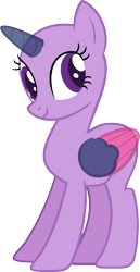 Size: 985x1912 | Tagged: safe, artist:pegasski, imported from derpibooru, oc, oc only, alicorn, pony, suited for success, alicorn oc, bald, base, eyelashes, eyes closed, horn, simple background, smiling, solo, transparent background, two toned wings, wings