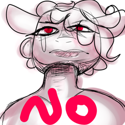 Size: 720x720 | Tagged: safe, artist:sweater master, imported from derpibooru, oc, oc:cherry pop, ask, comic, funny, no, reaction, reaction image, tumblr