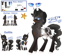 Size: 1920x1695 | Tagged: safe, artist:nightingalewolfie, imported from derpibooru, oc, oc only, oc:sheriff moonahine, pony, unicorn, hat, male, reference sheet, simple background, solo, stallion, transparent background