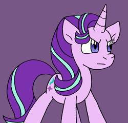 Size: 805x773 | Tagged: safe, artist:cmara, imported from derpibooru, starlight glimmer, pony, unicorn, female, mare, purple background, simple background, solo