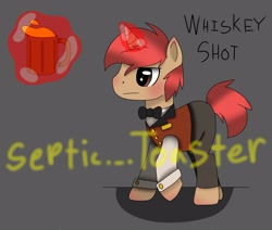 Size: 2296x1943 | Tagged: safe, imported from derpibooru, oc, oc only, oc:whiskey shot, pony, unicorn, fallout equestria, ashes town, bartender, bowtie, male, my little pony, stallion, whiskey shot