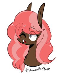 Size: 632x798 | Tagged: safe, artist:diamondbrush, imported from derpibooru, oc, oc only, oc:scarlet trace (coffee bean), earth pony, pony, bust, cute, female, mare, simple background, solo, white background