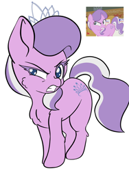 Size: 1536x2048 | Tagged: safe, artist:larrykitty, artist:php156, imported from derpibooru, screencap, diamond tiara, earth pony, pony, crusaders of the lost mark, angry, scene interpretation, screencap reference, simple background, solo, white background