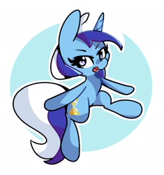 Size: 2000x2132 | Tagged: safe, artist:kindakismet, imported from derpibooru, minuette, pony, unicorn, abstract background, cute, female, mare, solo