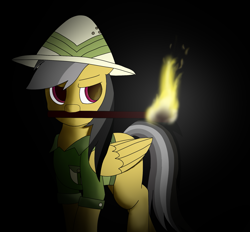 Size: 2177x2022 | Tagged: safe, artist:astralr, imported from derpibooru, daring do, pegasus, pony, female, fire, mare, solo, torch