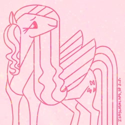 Size: 1280x1280 | Tagged: safe, artist:laps-sp, imported from derpibooru, fluttershy, pony, monochrome, solo