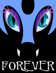 Size: 720x937 | Tagged: safe, artist:texasuberalles, imported from derpibooru, nightmare moon, alicorn, pony, black background, fangs, female, helmet, lineless, looking at you, mare, simple background, slit pupils, solo, the night will last forever