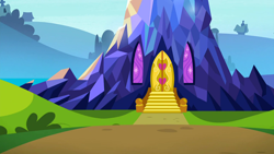 Size: 1280x720 | Tagged: safe, imported from derpibooru, screencap, rock solid friendship, background, no pony, ponyville, scenic ponyville, twilight's castle
